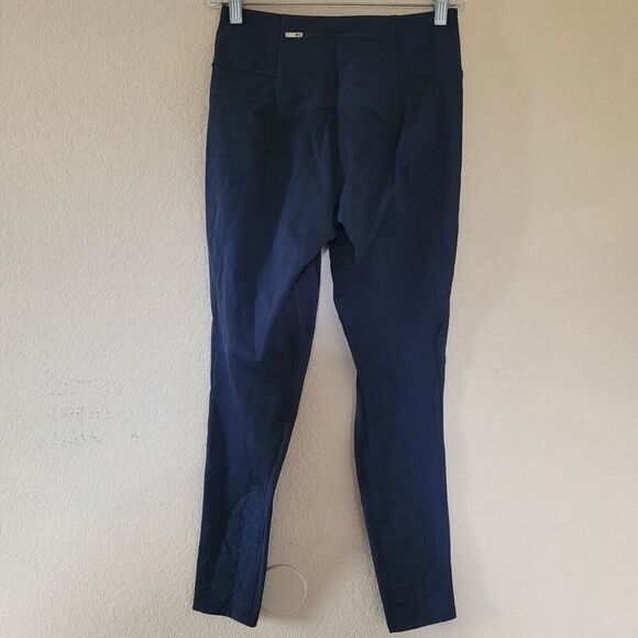 Athleta Peak Hybrid Fleece Tight Legging Size Xsmall Navy Blue Thermal Athletic - Picture 10 of 10